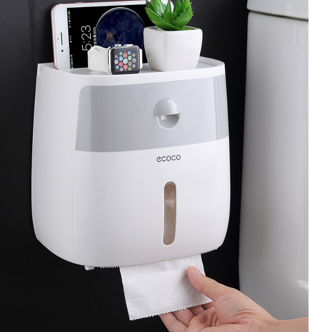 Tissue Box and Bathroom Storage Organiser Shelf