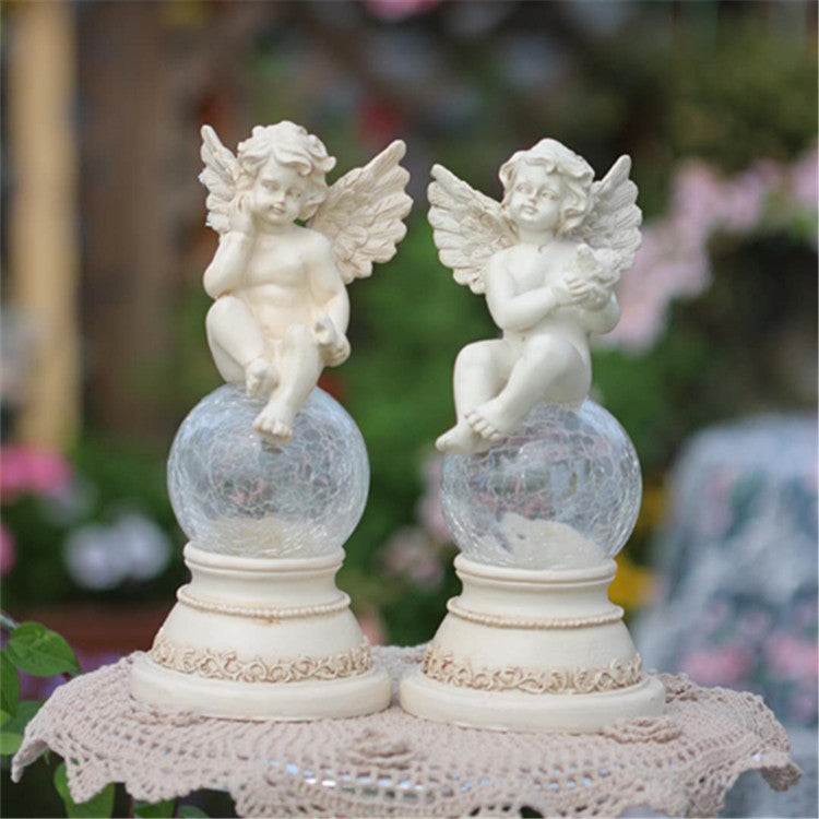 Fashionable Angel Solar Garden Decoration Resin Light