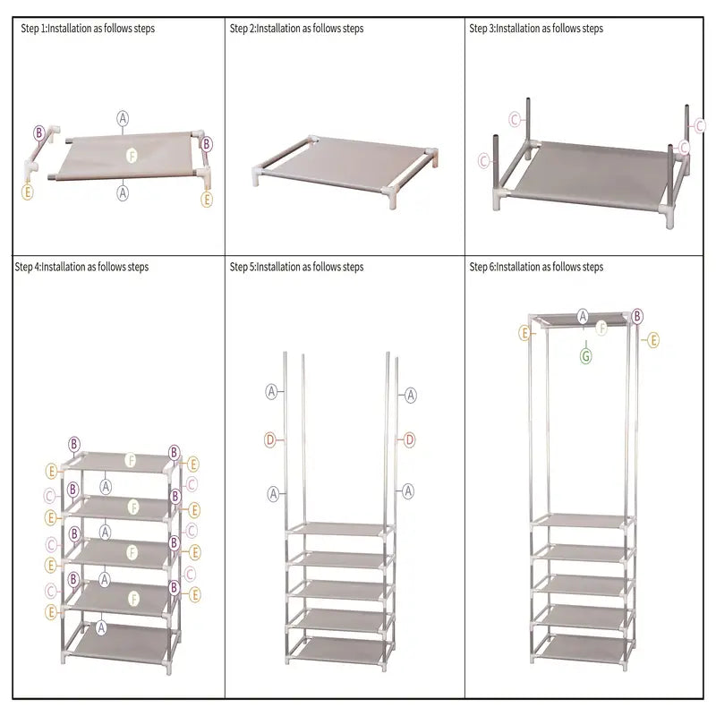 Modern Floor-to-Ceiling Clothes Rack for Bedroom