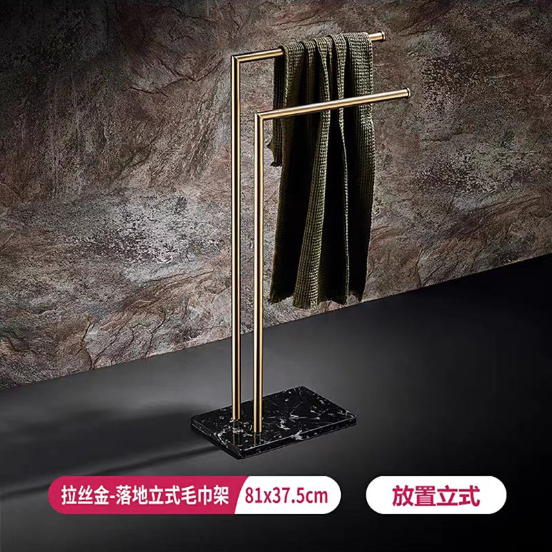 Freestanding Marble-Finish Towel Rack
