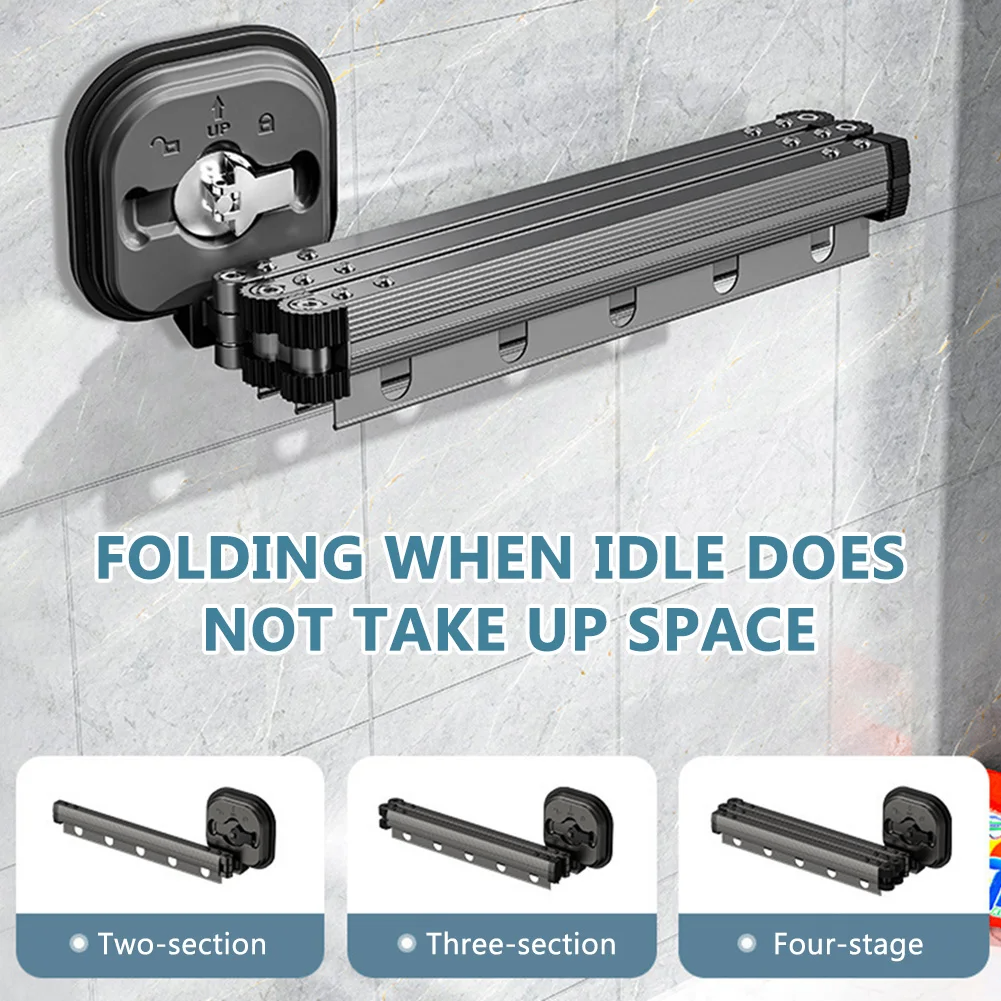 Aluminium Wall-Mounted Retractable Clothes Drying Rack