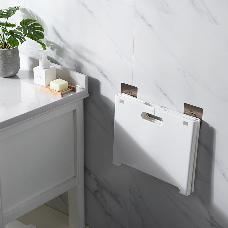 Wall-Mounted Laundry Basket, No-Drill Storage