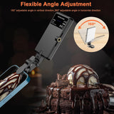 Portable Selfie Light,Rechargable 60 LED Phone Light with Clip & Double 1/4" Screw Hole,2500K-9000K Dimmable Light for Iphone,Android,Laptop,Tablet,Selfie/Video Conference (Black, 60 LED)