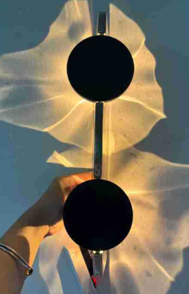 Corrugated Stainless Steel Rotating Wall Light
