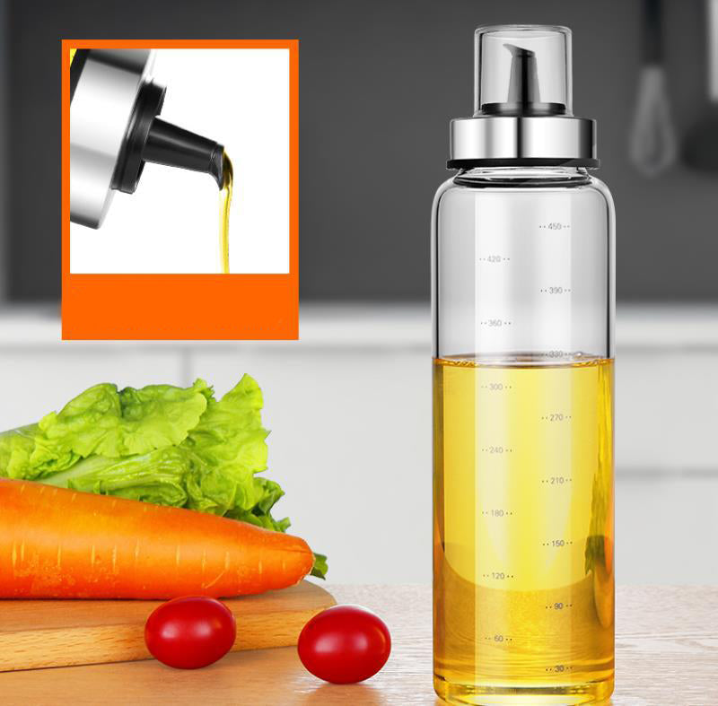 Leak-Proof Glass Oil Dispenser Set for Kitchen Use
