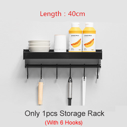 Wall-Mounted Multifunctional Kitchen Storage Rack