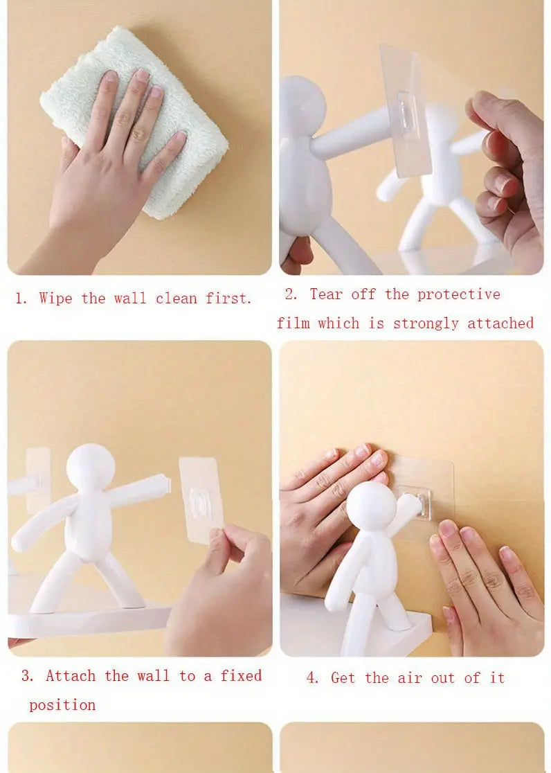 Punch-Free Multifunctional Floating Shelf for Storage