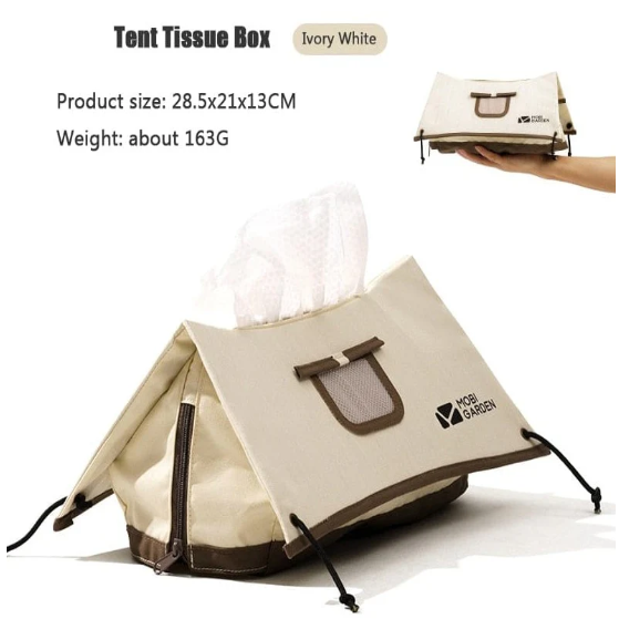 Tent-Shaped Cotton Tissue Box Cover