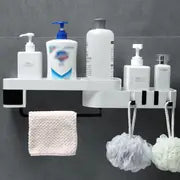 Punch-Free Corner Shower Caddy for Toiletries Storage