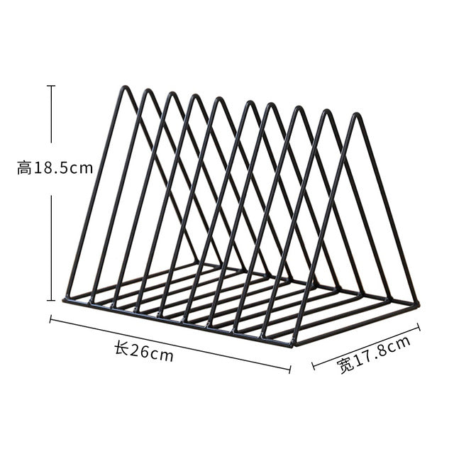 Scandinavian Metal Book Holder for Office & Magazine Storage