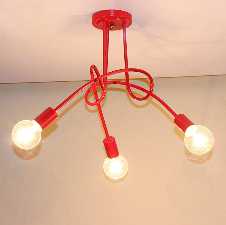 Iron Pipe Pendant Ceiling Light Fixture