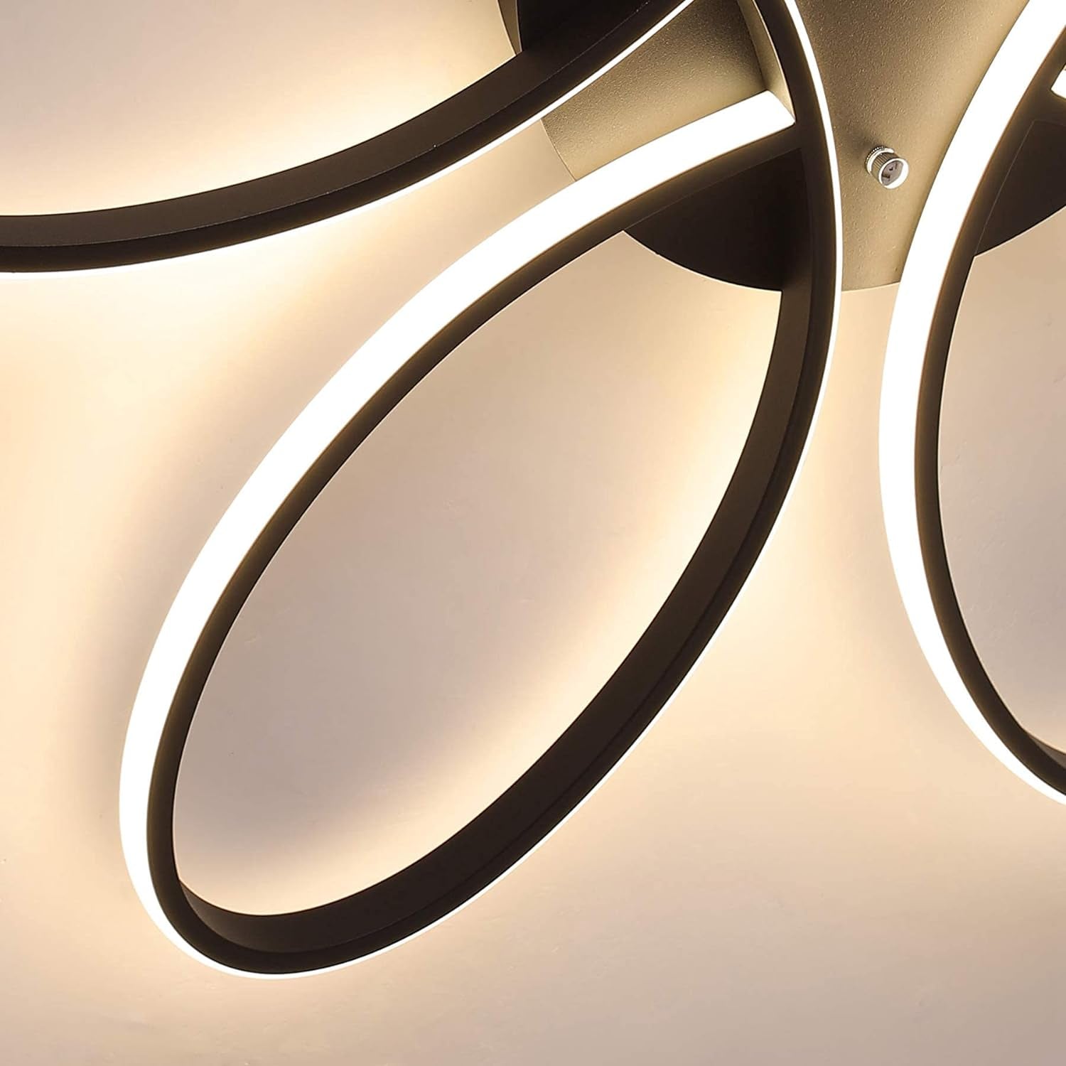 Modern LED Chandelier Lighting Ceiling Light Fixture Flush Mount Lamp for Living Room Bedroom Dining Room Study Room Kids Room Dimmable with Remote Control (Diameter 60CM)