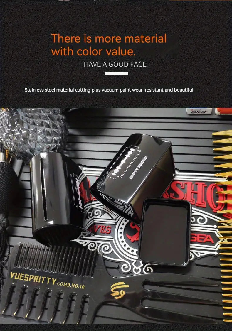 Safety Razor Blade Disposal Case - Black Bench Storage