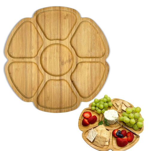 Round Bamboo Serving Tray
