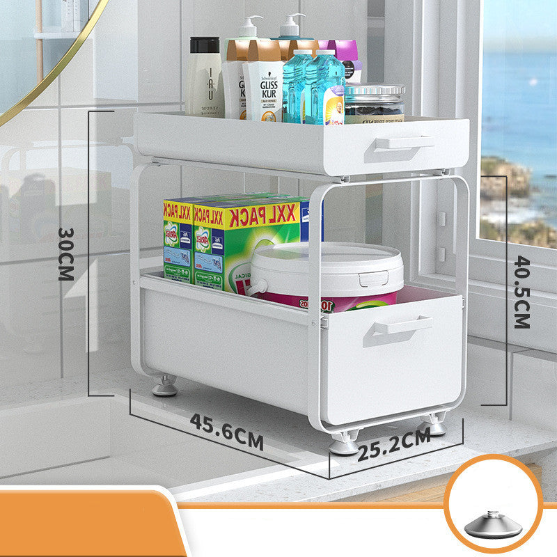 Multifunctional Floor Sink Shelf Organiser