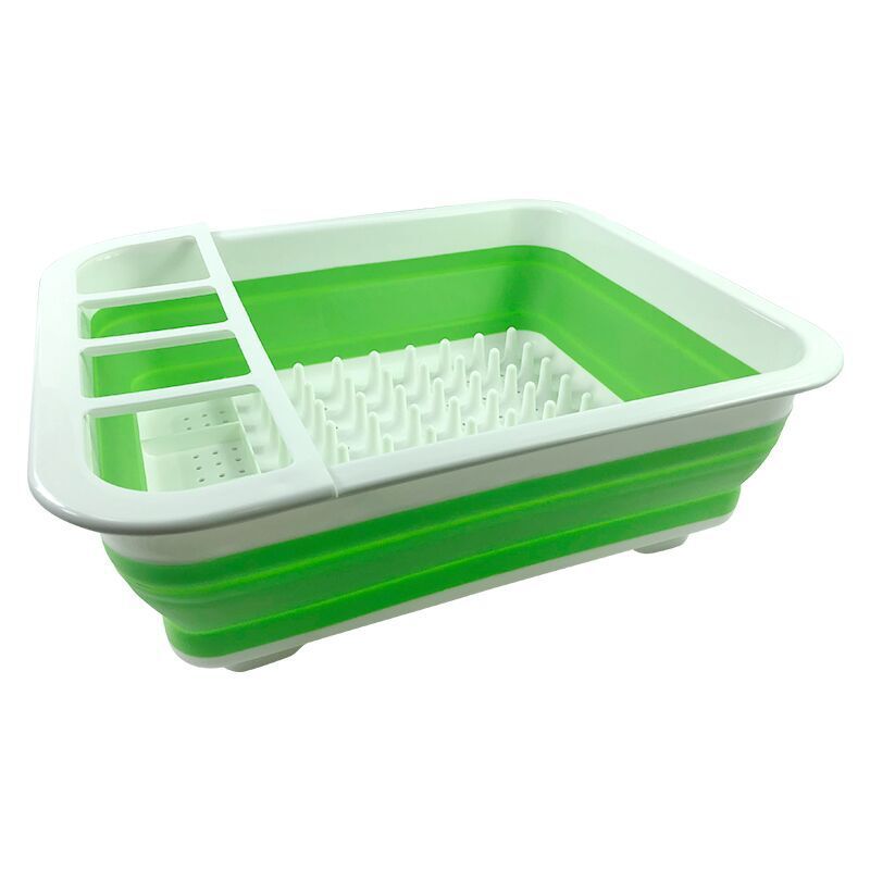 Foldable Kitchen Draining Bowl Rack and Utensil Holder