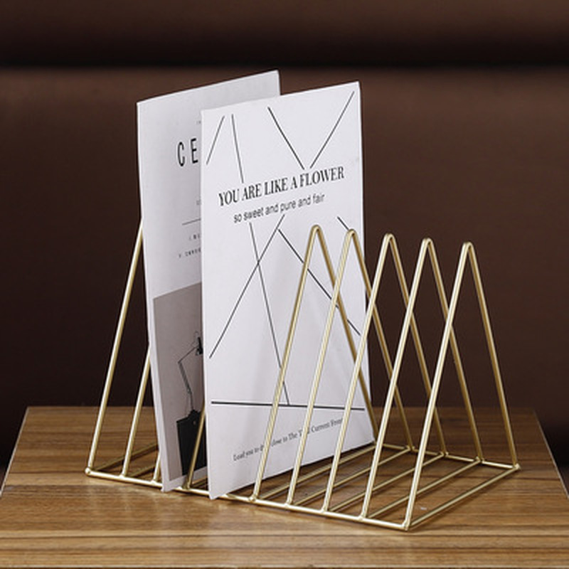 Scandinavian Metal Book Holder for Office & Magazine Storage