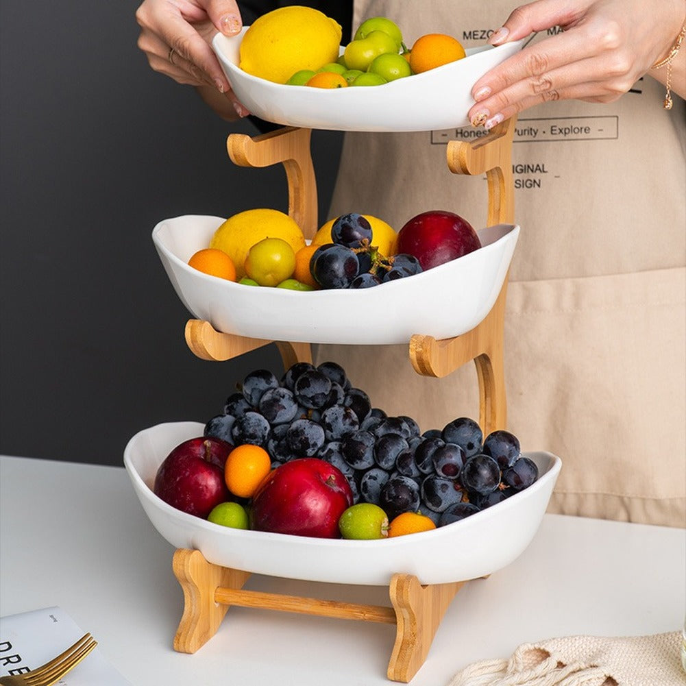 Ceramic Candy Dish and Snack Plate Fruit Basket
