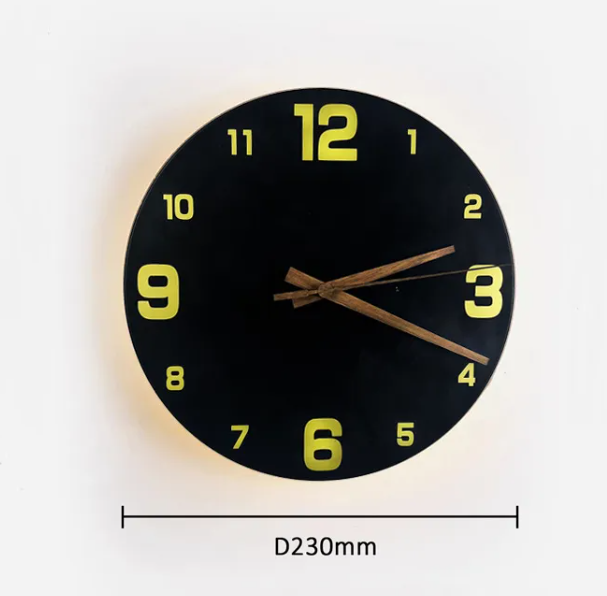 Yellow Stone Wall Clock Light