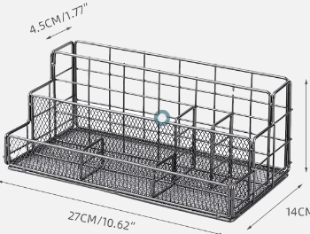 Wrought Iron Magazine Storage Rack for Office & Dormitory