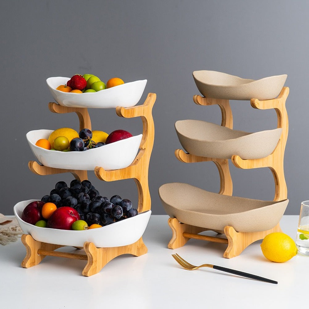 Ceramic Candy Dish and Snack Plate Fruit Basket