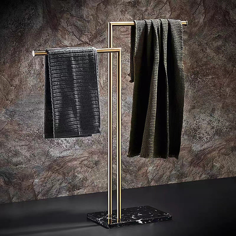 Freestanding Marble-Finish Towel Rack