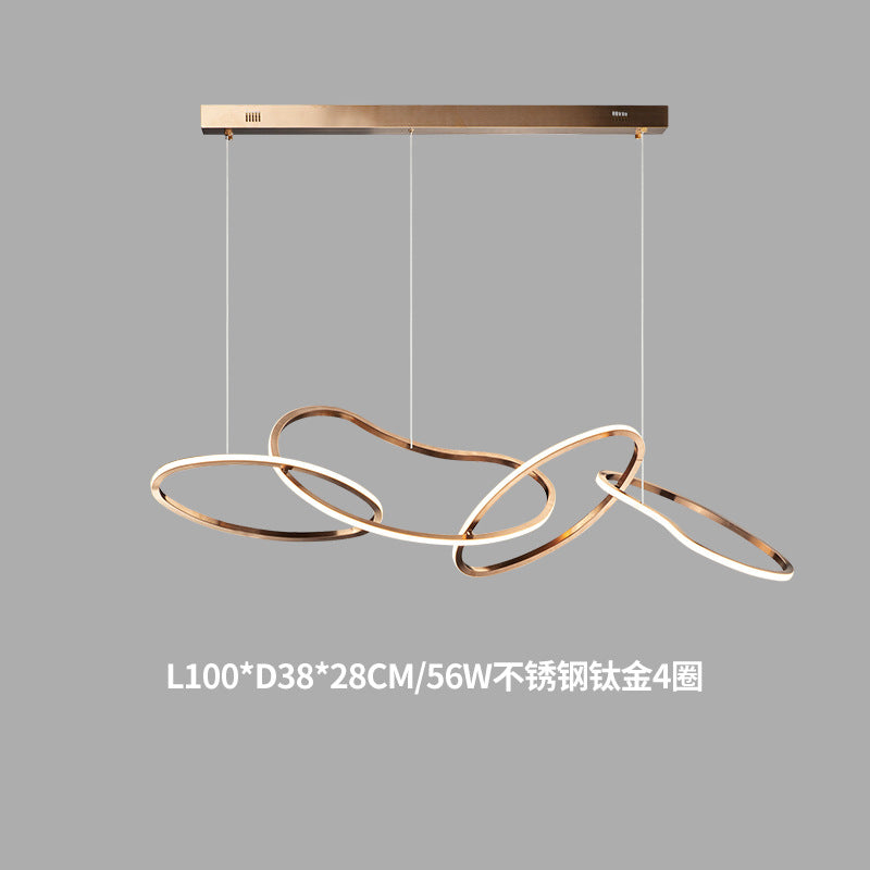 Stainless Steel Linear Pendant Light - Dining and Kitchen Island Bar Light
