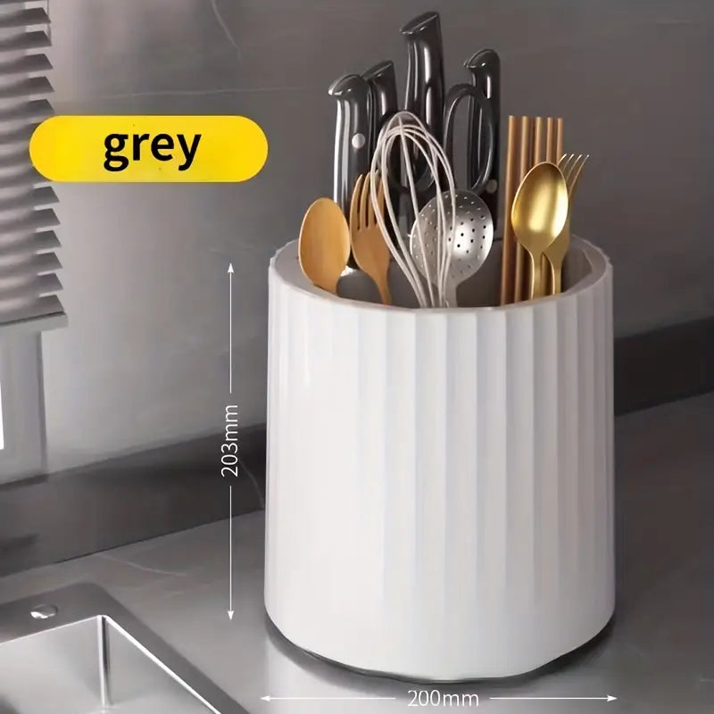 Rotating Kitchen Knife and Utensil Rack
