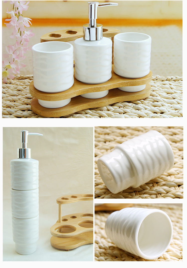 Toothbrush Holder and Bathroom Organiser Set