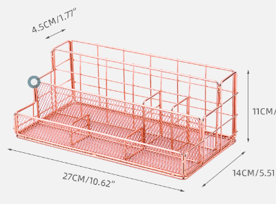 Wrought Iron Magazine Storage Rack for Office & Dormitory