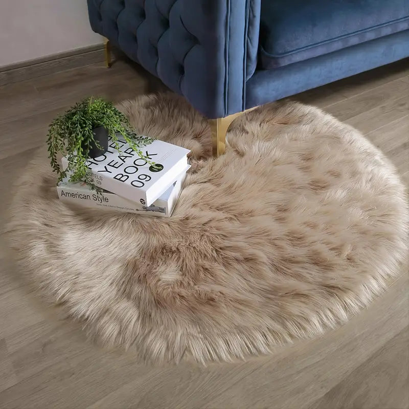Fluffy Synthetic Fur Creative Door Mat and Floor Rug