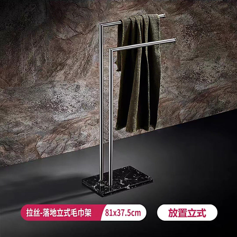 Freestanding Marble-Finish Towel Rack
