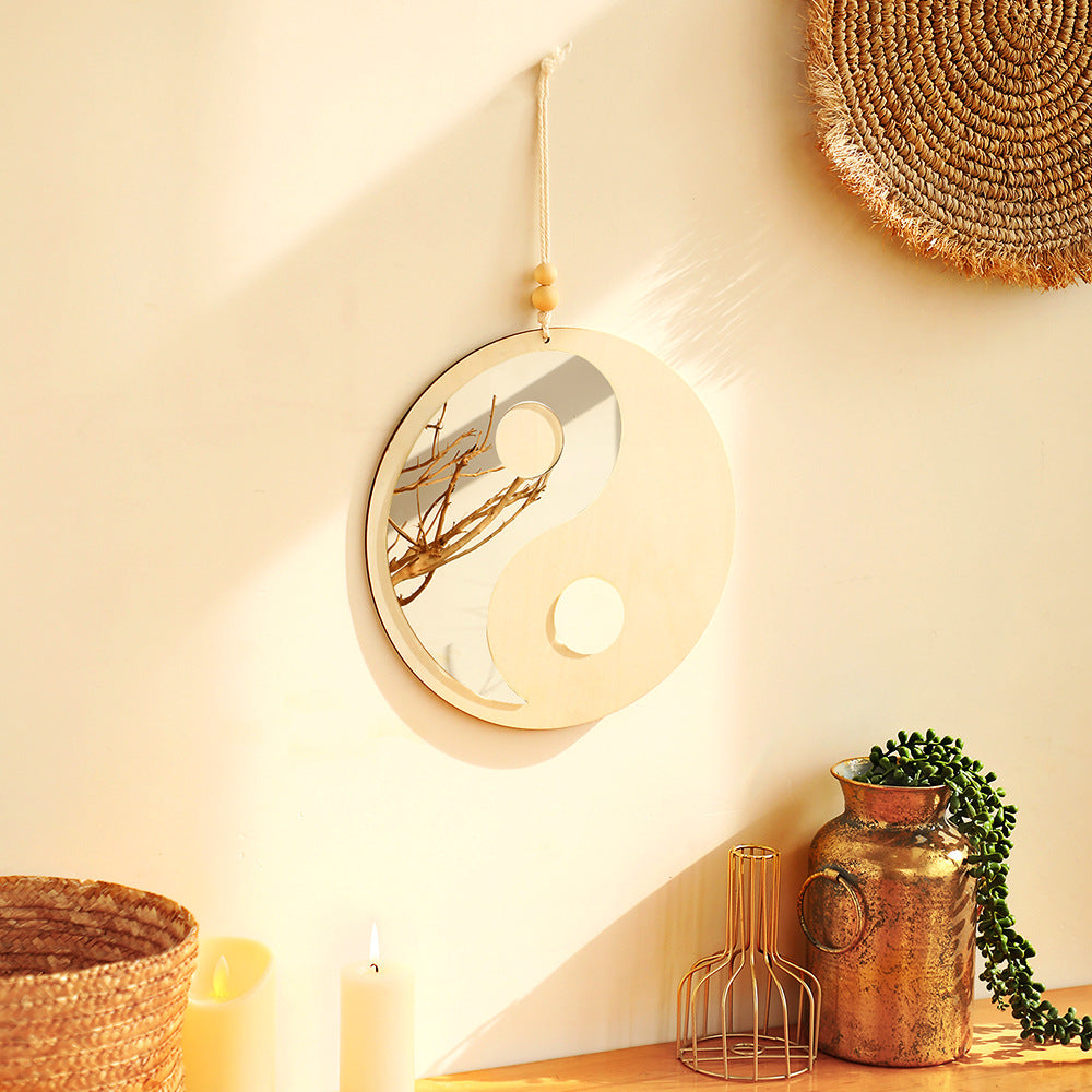 Chinese Style Taiji Bagua Acrylic Wall Mirror Decor