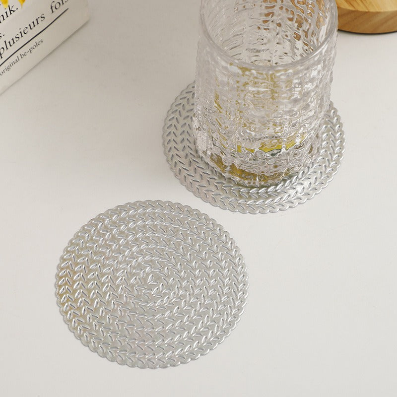 Solid Colour PVC Hollow Placemat for Kitchen Decor