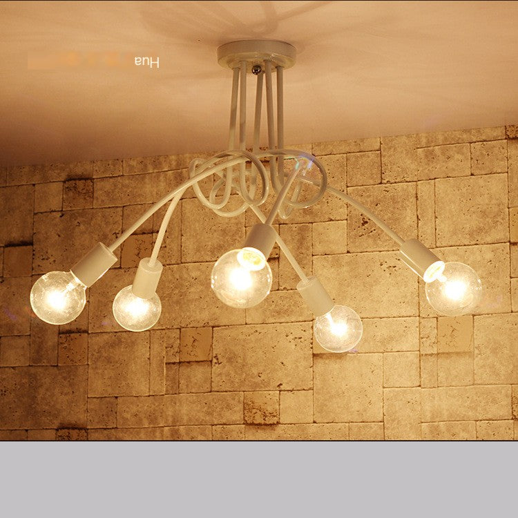 Iron Pipe Pendant Ceiling Light Fixture
