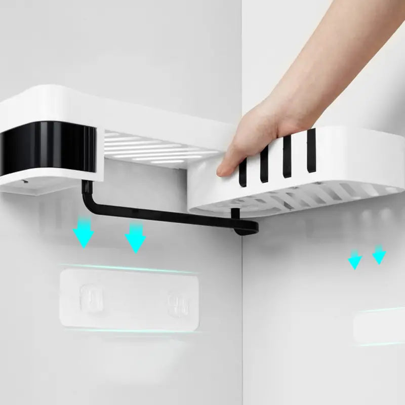 Punch-Free Corner Shower Caddy for Toiletries Storage