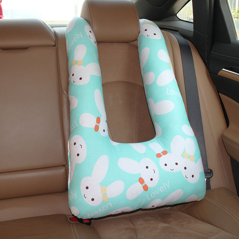 Cute Dual-Use Car Cushion Quilt for Kids with Cover