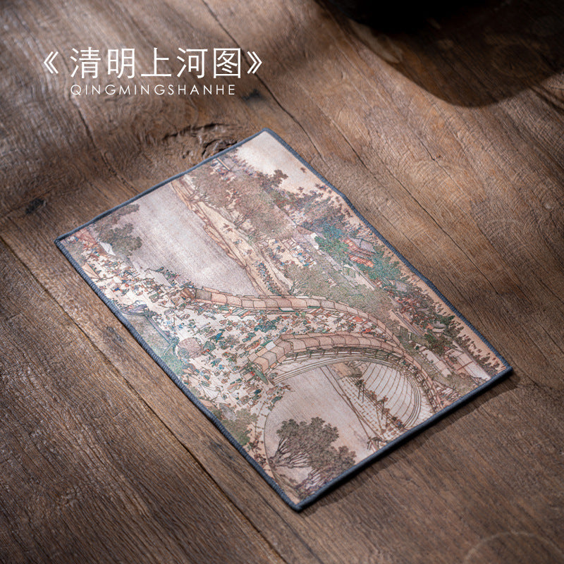 Chinese Style Tea Towel Set - Absorbent Table Mats (4pcs)