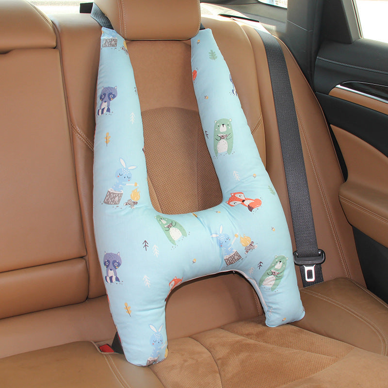 Cute Dual-Use Car Cushion Quilt for Kids with Cover