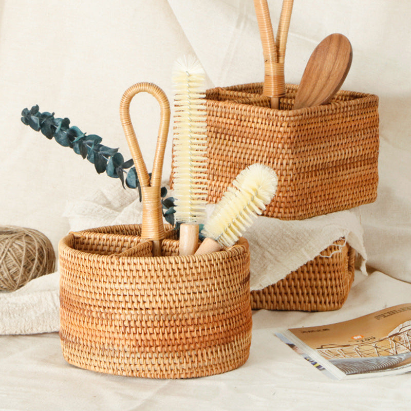 Rattan Storage Basket for Organising and Decor