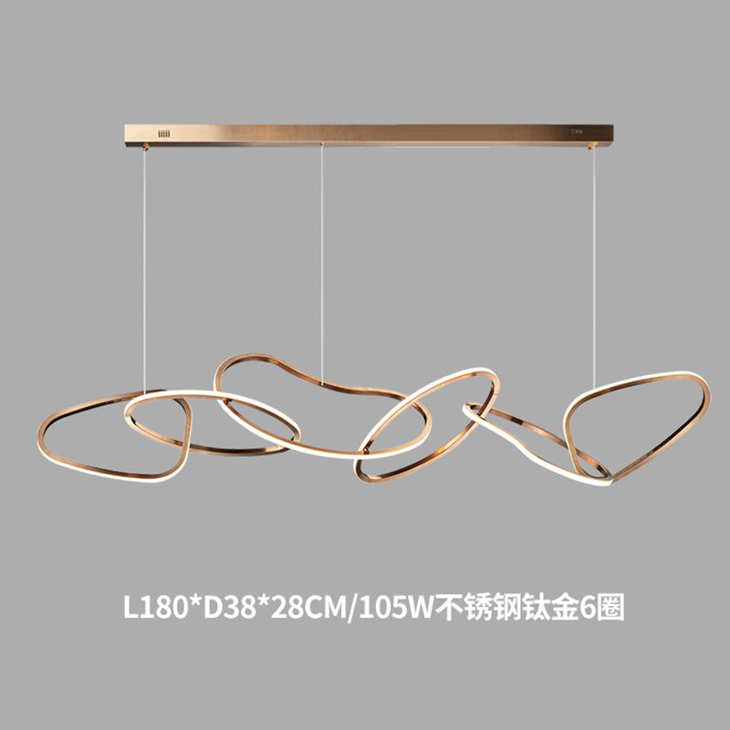Stainless Steel Linear Pendant Light - Dining and Kitchen Island Bar Light