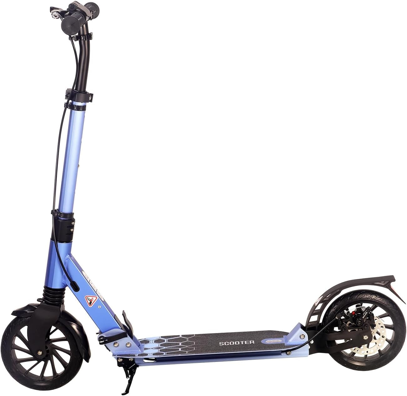 Adult Push Kick Foldable Scooter Big Large Wheels Hand Brake Sensitive Commuter Disc Scooter