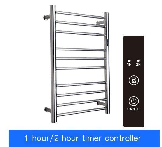 Chrome Heated Towel Rack with Temperature Control