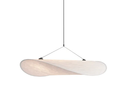 Silk Drum Chandelier - White Fabric Ceiling Pendant Light