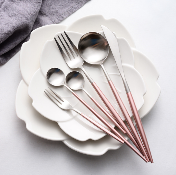 Pink Stainless Steel Cutlery Set