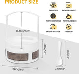 Lazy Susan Organizer, 9.4 Inch Turntable Cabinet Organizer Rotating Spice Rack Kitchen Storage Cosmetic Makeup Organizers for Cabinet Kitchen Pantry Refrigerator Countertop Organization-White