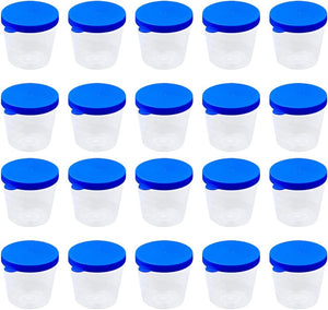 Plastic Specimen Cup Specimen Container Plastic Urine Cups with Lid Stool Specimen Container without Label for Laboratory Pregnancy Test 40ML 100Pcs