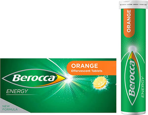 Energy Vitamin with 12 Essential Vitamins and Minerals to Help Support Physical Energy and Mental Sharpness, Orange Flavour, 30 Effervescent Tablets