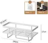 Over the Toilet Storage,1-Tier Bathroom Organizer Shelves, Multifunctional Toilet Rack,No Drilling Space Saver with Wall Mounting Design (White, 1 Tier)