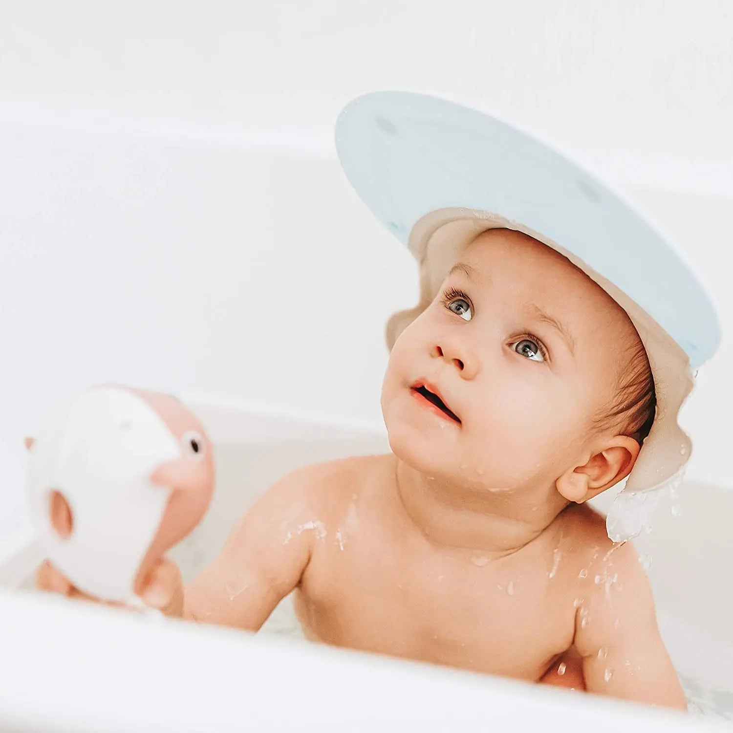 Kids Shower Cap – Hair Washing Hat for Toddlers – Silicone Baby Water Head Protector for Bath Time